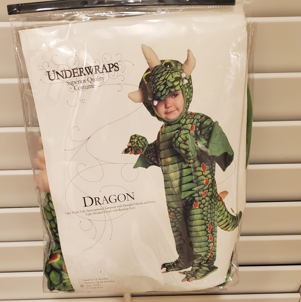 Kids Dragon Costume - Green